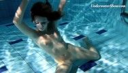 Edwiga from russia swims nice-looking and exposed